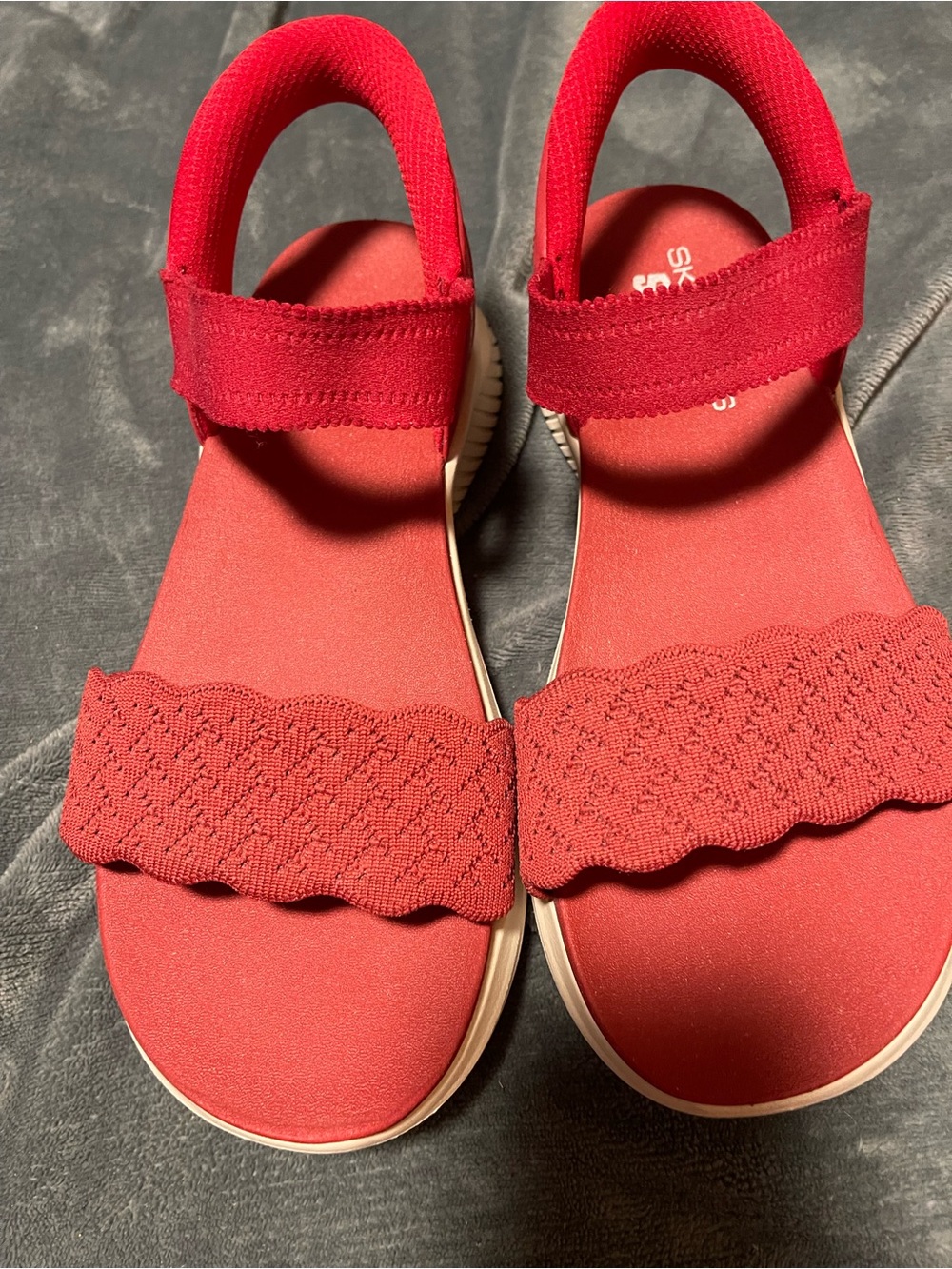 Skechers Ultra Flex 3.0 Feelin Pretty Slip-ins Sandals Women's 9 RED - Picture 5 of 7